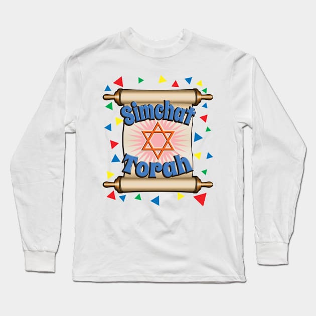 Simchat Torah - Jewish Holiday Gift For Men, Women & Kids Long Sleeve T-Shirt by Art Like Wow Designs